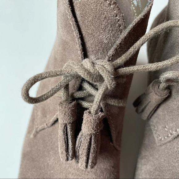 CROWN VINTAGE Spark Wedge Suede Lace-Up Women’s Ankle Chic Rustic Bootie Shoes - Picture 9 of 14